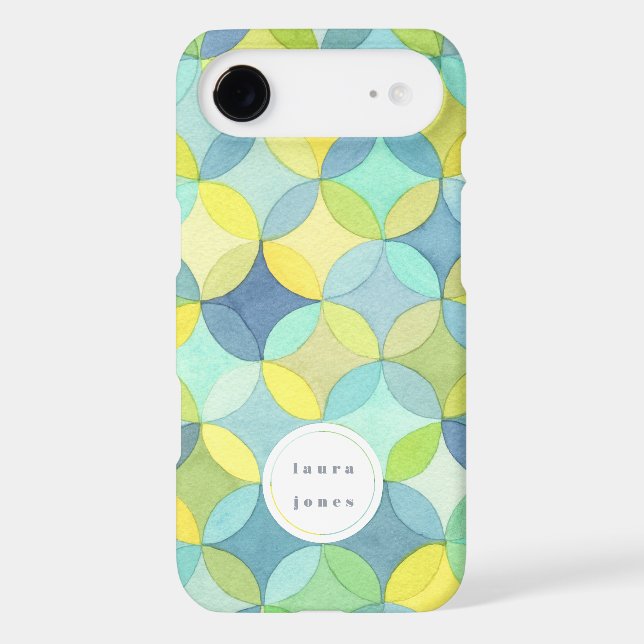 Personalised Name Watercolor Circles Pattern (Back)