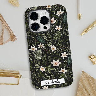 Personalised Name Watercolor Floral Case-Mate iPhone 14 Pro Case