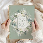Personalised Name Watercolor Floral  Planner<br><div class="desc">This is an elegant personalised name planner featuring beautiful watercolor florals and hues of sage and cream. // For matching items, please visit the "NOTEBOOKS PLANNERS" collection in the By Nicole Designs Zazzle store. * If you like this design but don't see it available for something you are looking for,...</div>