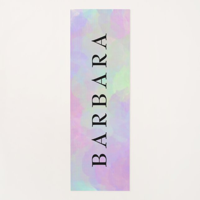 Personalised Name Watercolor Yoga Mat (Front)