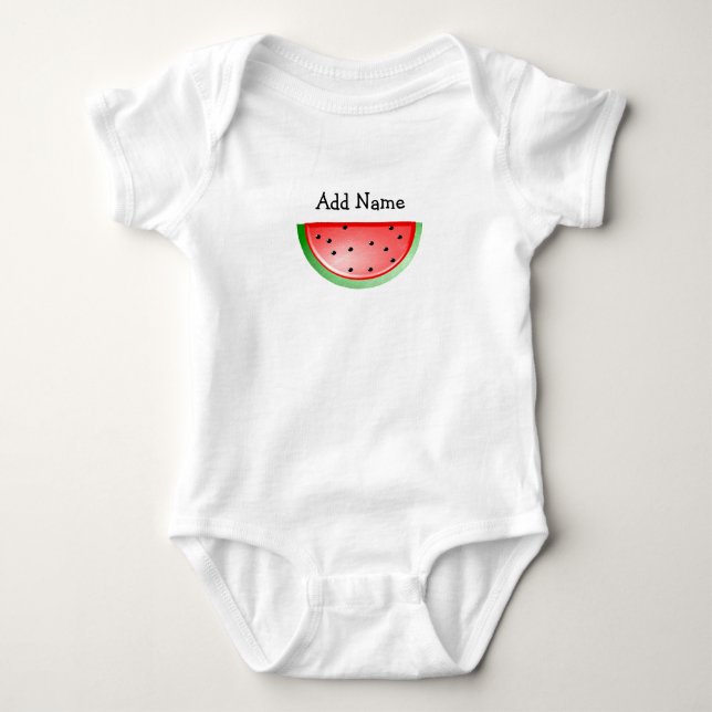 Personalised Name Watermelon Baby Tshirt (Front)