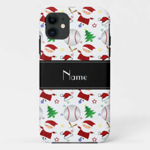 Personalised name white baseball christmas iPhone 11 case