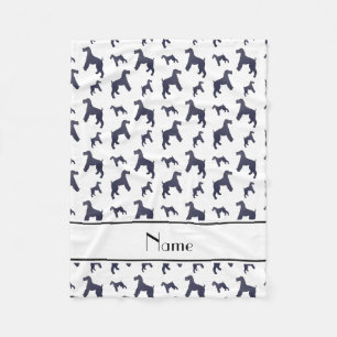 Personalised name white Kerry Blue Terrier dogs Fleece Blanket