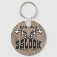 Personalised NAME Wild West Gun Revolver Saloon