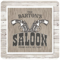 Personalised NAME Wild West Gun Revolver Saloon