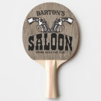 Personalised NAME Wild West Gun Revolver Saloon