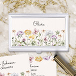 Personalised Name Wildflower Garden Business Card Holder<br><div class="desc">Introducing our Personalised Name Wildflower Garden Business Card Case. Discover a delightful colourful blooms bring the charm of nature. You can add your family name on it. Great as gift for nature and flower lovers.</div>