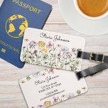 Personalised Name Wildflower Garden Luggage Tag<br><div class="desc">Bring a touch of natural beauty into your space with our Wildflower Garden Luggage Tag. Discover a delightful collection of colourful blooms bring the charm of nature. Personalise it with your name, phone, and address, It adds a touch of natural elegance to your style. Great as gift for nature and...</div>