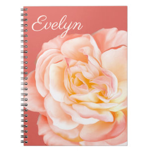 Personalised Name with a Beautiful Rose Notebook