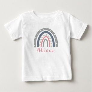 Personalised Name with Cool Boho Rainbow  Baby T-Shirt