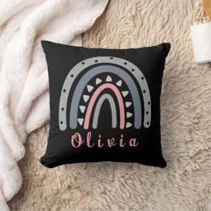 Personalised Name with Cool Boho Rainbow Cushion
