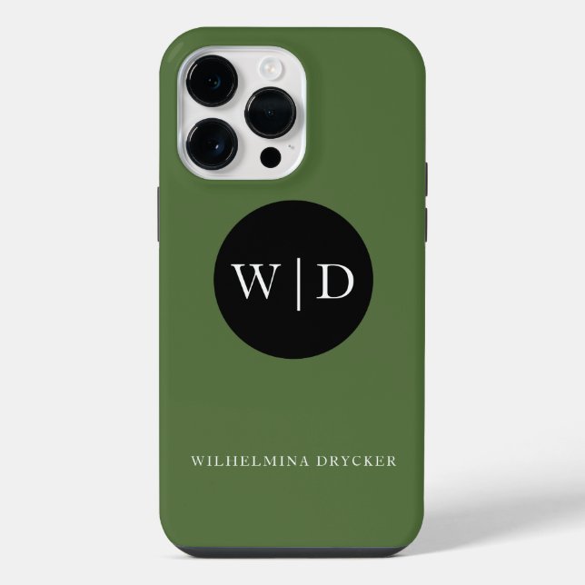 Personalised Name with Monogram iPhone Case (Back)