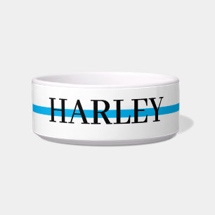 Personalised Name with Navy Blue Paw Bowl