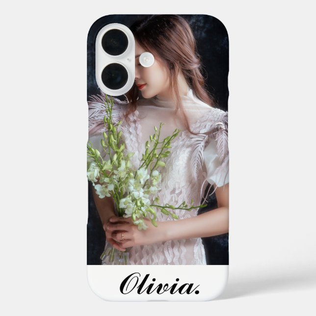 Personalised Name with Photo Case-Mate iPhone Case (Back)