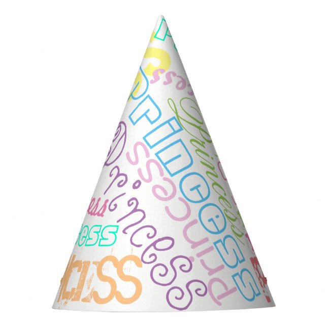 Personalised Name/Word Custom Colours Party Hat (Front)