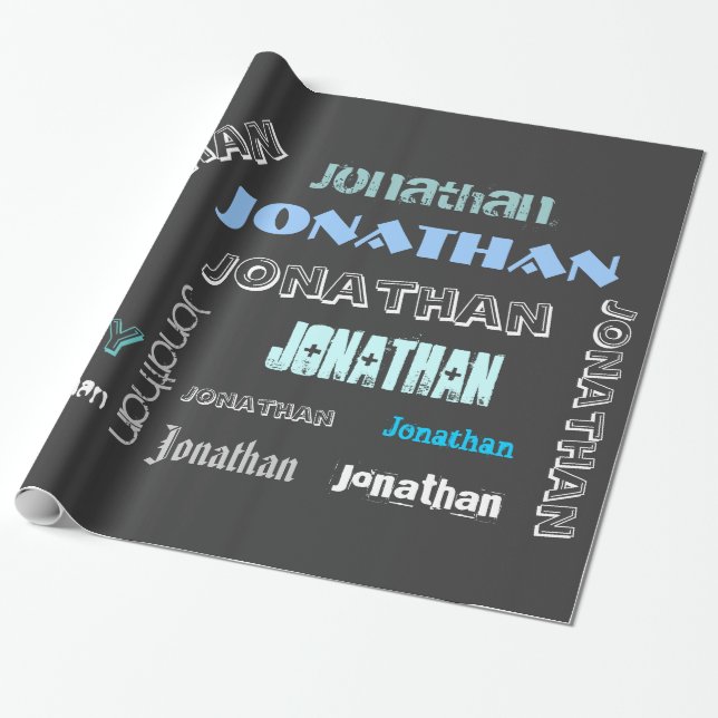 Personalised NAME wordcloud template Wrapping Paper (Unrolled)