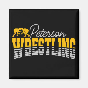 Personalised NAME Wrestling School Team Wrestler  Magnet