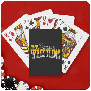 Personalised NAME Wrestling School Team Wrestler  Playing Cards