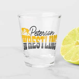 Personalised NAME Wrestling School Team Wrestler  Shot Glass