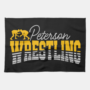 Personalised NAME Wrestling School Team Wrestler  Tea Towel