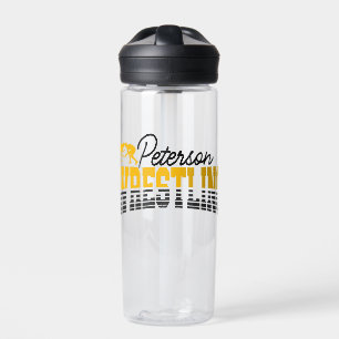 Personalised NAME Wrestling School Team Wrestler Water Bottle