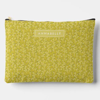 Personalised Name Yellow Boho Floral Pattern