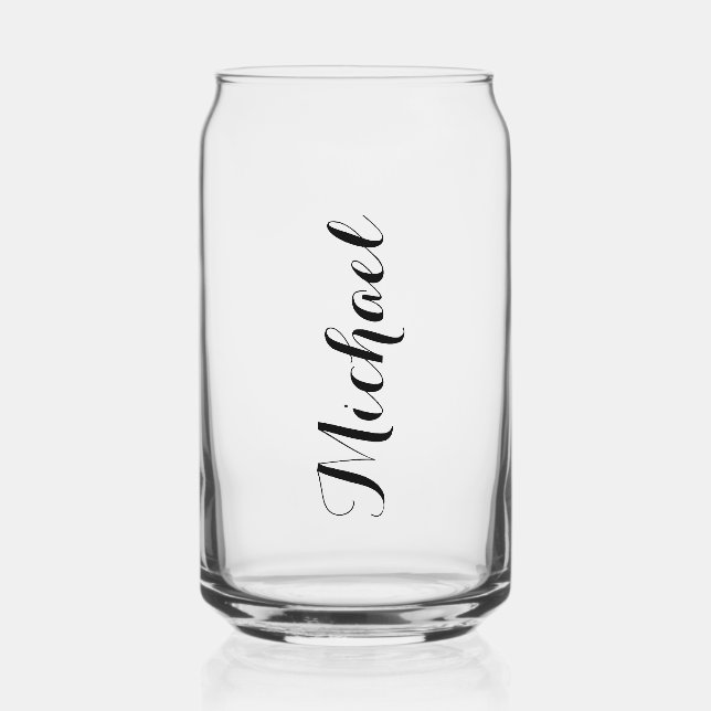 Personalised Named Can Glass (Front)