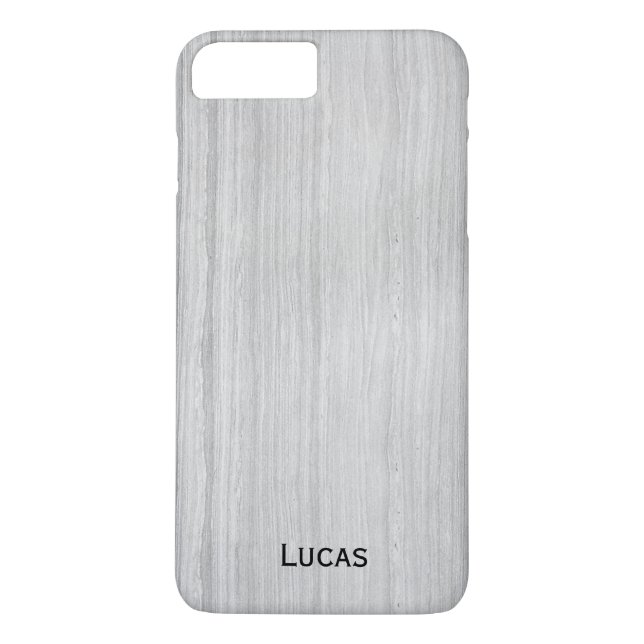 Personalised Named Grey Stripes iPhone 7 Plus Case-Mate iPhone Case (Back)