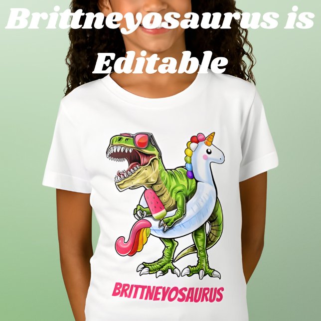 Personalised NameoSaurus Cool T-Rex Summer T-Shirt (Creator Uploaded)