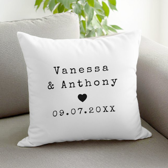 Personalised Names and Date Wedding Anniversary Cushion (Creator Uploaded)