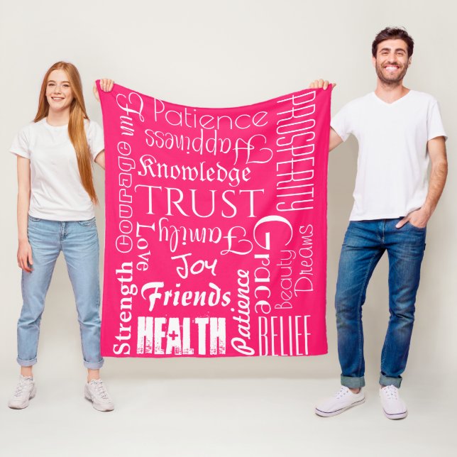 Personalised Names and/or Words of Love fleece Blanket (In Situ)