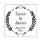 Personalised Names and Wedding Date Rubber Stamp