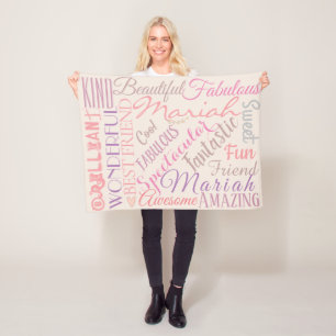 Personalised Names and Words of Love 'n Friendship Fleece Blanket