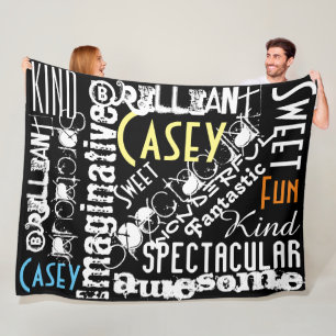 Personalised Names and Words of Love 'n Friendship Fleece Blanket