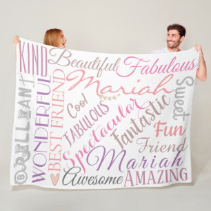 Personalised Names and Words of Love 'n Friendship Fleece Blanket