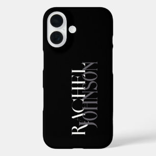 Personalised Names Black Grey  iPhone 16 Case