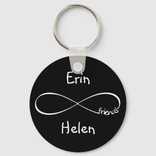 Personalised Names Friends Infinity Symbol Simple Key Ring