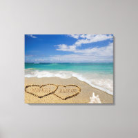 Personalised Names Hearts In Sand Art