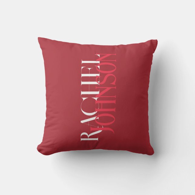 Personalised Names Red  Cushion (Front)