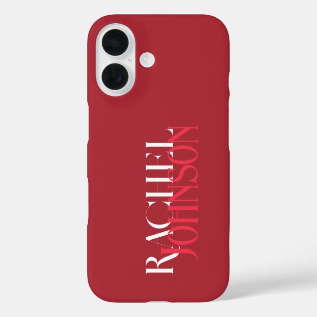 Personalised Names Red Monochrome Case-Mate iPhone Case (Back)