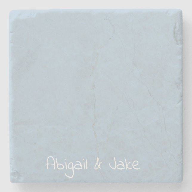 Personalised Names Sky Blue  Stone Coaster (Front)