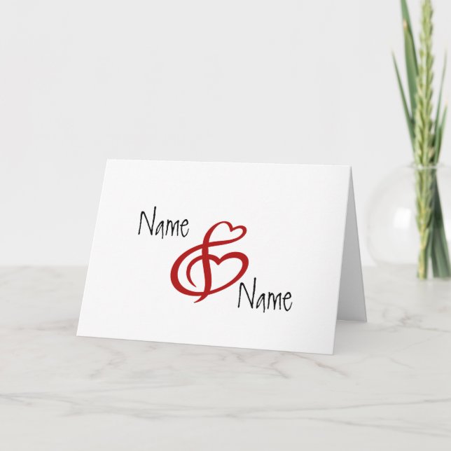 Personalised Names Valentine's Day Card (Front)