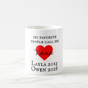 personalised nana mug with names