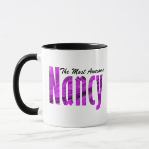Personalised "Nancy" in Vibrant Purple Colour Sati Mug