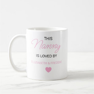 Personalised Nanny Mug, Nannie Nanna Gifts, Custom Coffee Mug
