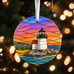 Personalised Nantucket Acrylic Ornament, Custom Ma Ornament