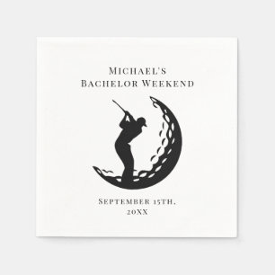 Personalised Napkin Bachelor Golf Weekend