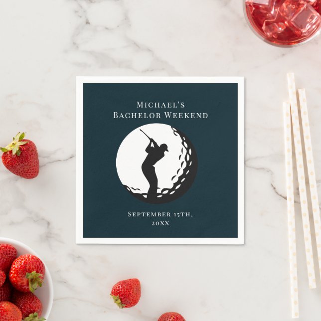 Personalised Napkin | Bachelor Golf Weekend (Insitu)