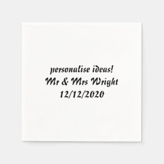Personalised napkins. Add your own text Napkin