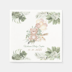 Personalised Napkins Bears Baby Shower Ideas